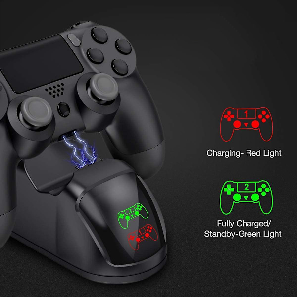 Ohjain USB-latausasema telakka PS4/PS4 Slim/PS4 Pro -ohjaimelle