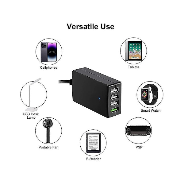 Kannettava DC akkuklipsillä, 12V/24V - 5V 4-porttinen USB-laturi Multiport-adapteri muille älypuhelimille