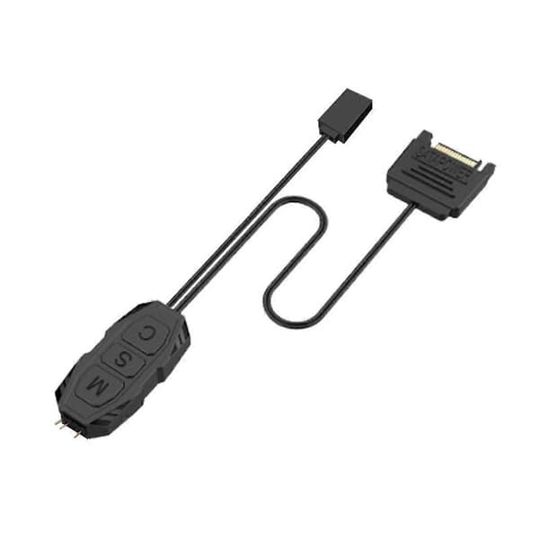 ARGB Kontrollerkabel 5V 3 Pin RGB Kontroller SATA Strømforsyning Lysstripe Kontrollerkabel for PC