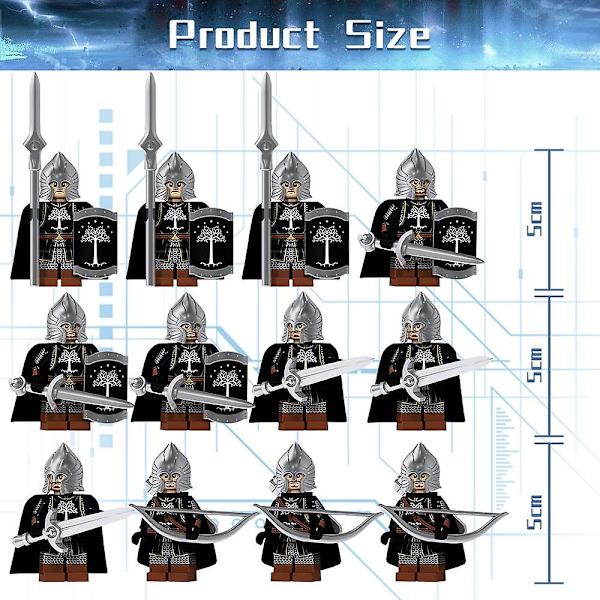 12 stk. Middelalderfigurer Antik Romersk Minifigur Ridder Soldat Actionfigur Byggeklodser Legetøj Børnelegetøj