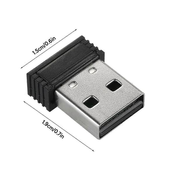 Mini ANT+USB Stick Adapter Bærbar Dongle Port til Zwift Wahoo Bkool Cykelspil Sort