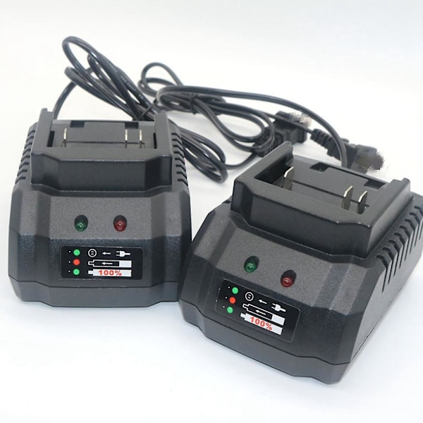 Lader for Lithium 18v 21v batteri, passer til batteridrevet drill, slipemaskin, elektriske verktøy, EU-plugg