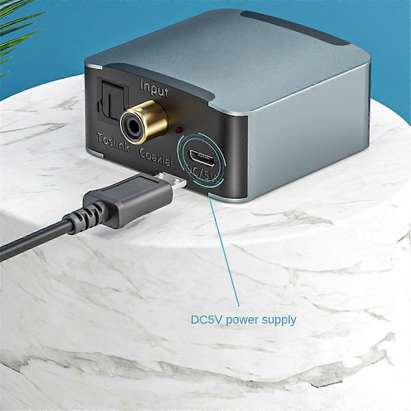 Digitaalinen optinen kuitu koaksiaali audio muunnin TV SPDIF - 3,5 mm Lotus Audio digitaali-analogiseksi dekooderi