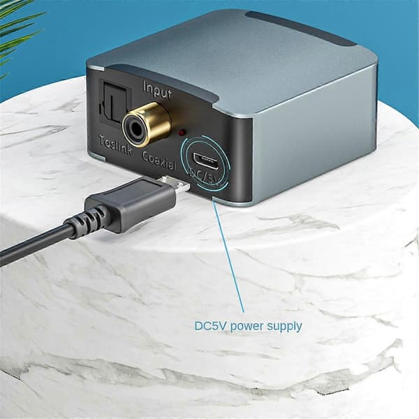 Digital Optisk Fiber Koaksial Audio Konverter TV SPDIF til 3.5mm Lotus Audio Digital til Analog Dekoder