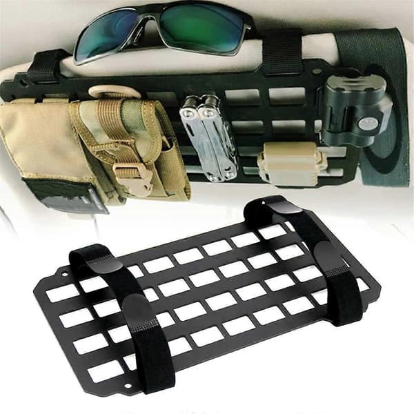 Bil Solskærm Stiv Molle Organizer Panel til Rygsæk Tilbehør Gear Holder Molle Tasker EDC Værktøj