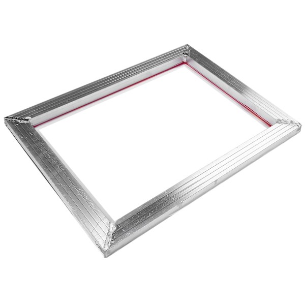 A3-skärmtrycksram i aluminium 31 x 41 cm med vit 43T silkestrycksnät i polyester för hög precision