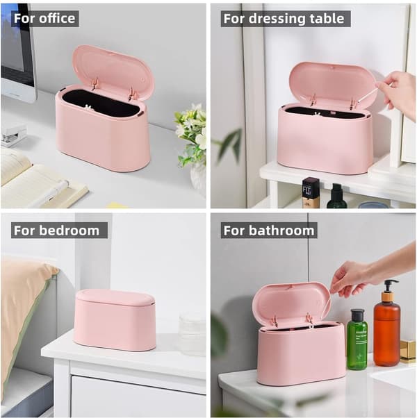 Søppelbøtte - Sensor Søppelbøtte - Robust - Benkeplate - Mini Søppelbøtte - Skrivebord - Bord Søppelbøtte - Plast Søppelbøtte