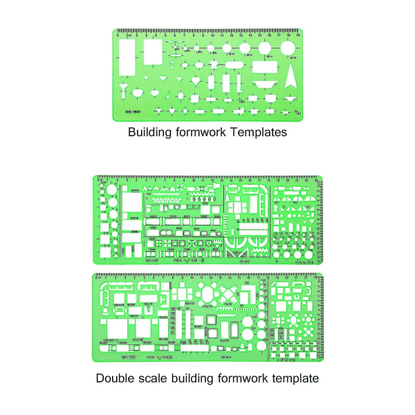 6 st Architect Multi Purpose Ritverktygsmall Set Husplan Inredning och Möbelritning