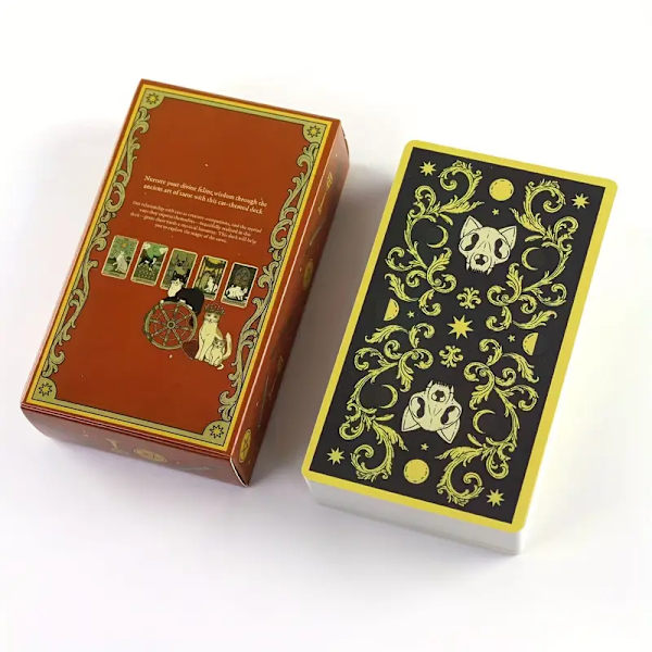 Katter Styrer Jorden Med Tarot Og PDF-guidebok, Spennende Tarot Kortspill For Å Spå Fremtiden