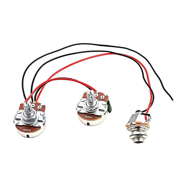1 Set Kabelhärva 250k 1v1t Jack För Precision Elektriska Delar