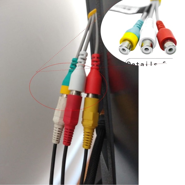 Ln-video Av Component Adapter Kabel - 3 Rca Till Av Input Adapter Kabel för Samsung TV