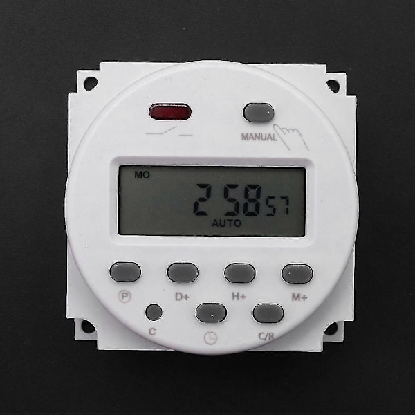 2 kpl Uusia LCD-digitaalisia ohjausvirran ohjelmoitavia ajastimia DC 12V 16A Aika-relekytkin
