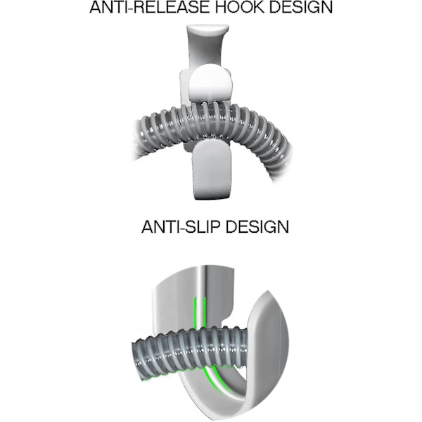 2 stk CPAP-slangeophæng med anti-slip funktion, CPAP-maske krog CPAP-slangeholder