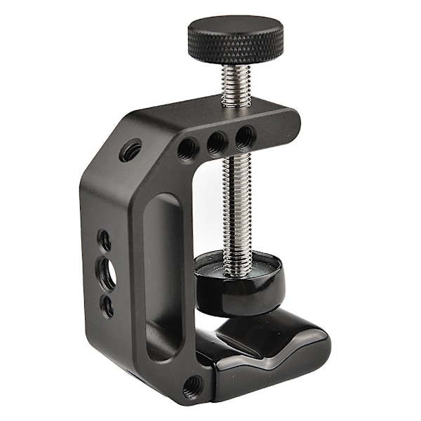 Justerbar C-klemme med 1/4\" 3/8\" gjengehull, kraftig C-formet skrivebordsklemme