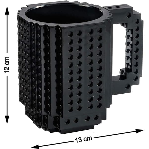 Rakenna palikkamukiin - Palikkakahvimuki 350 ml (musta)
