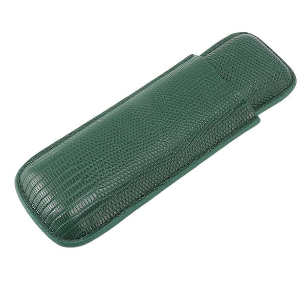 Etui Mode Elegant Bærbar Robust Krokodillehud Tekstur Kunstlæder 2 Fingre Cigarholder