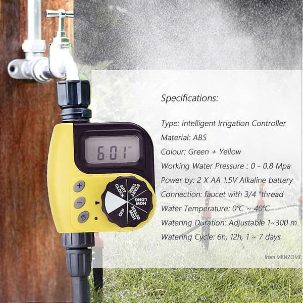 Vanningstimer - 1/2\" og 3/4\" LCD Digital Sprinkler, Timer, Programmerbar