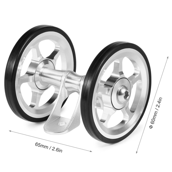 Aluminium Legering Cykel Dobbelt Rulle Bag Hjul Udskiftning til Brompton Foldbar Cykel Bagskærm