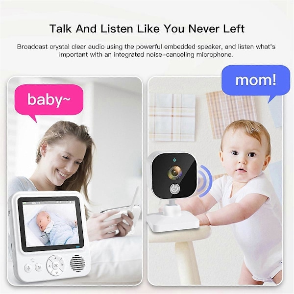 2.8 Tommer Trådløs Monitor med Kamera Audio 2-vejs Tale Video telefon IPS Skærm Videotelefon