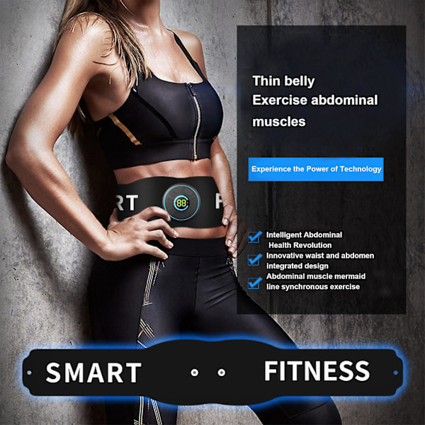 Bälte för träning av magmuskler, fitnessapparat, magmaskin, bälte för magmuskeltoning, bärbar magmuskelstimulator, myoplasticitet, 10 träningsmönster