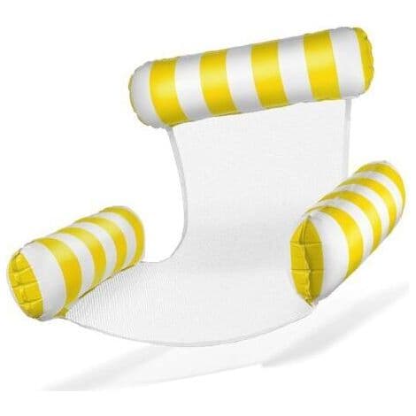 Oppustelig poolstol med ryglæn og armlæn. Optimal komfort til afslapning