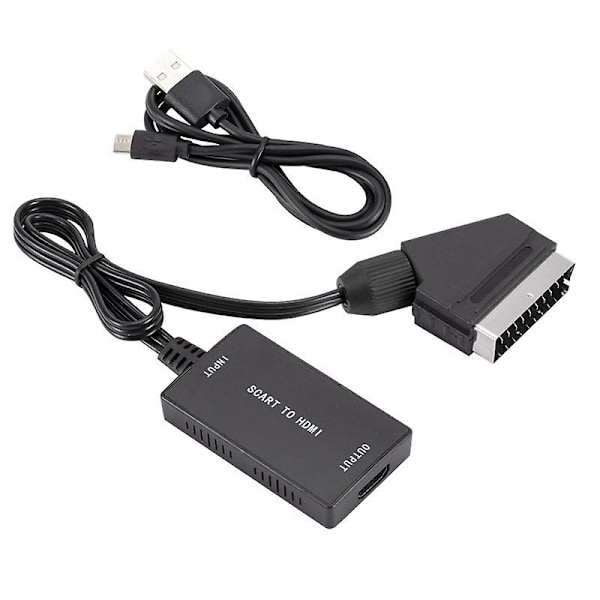 Scart-HDMI-muunnin, korkean resoluution ääni- ja videoyhteensopiva adapteriliitäntä