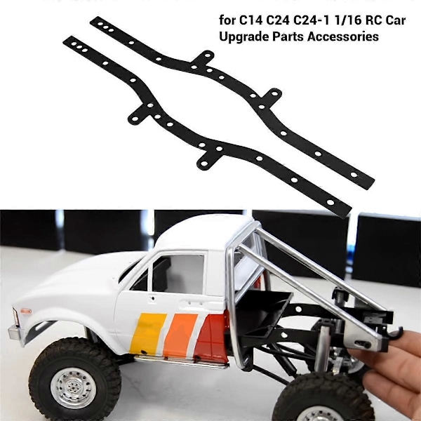 2 stk. Metal Chassis Bjælke Side Ramme Chassis til WPL C14 C24 C24-1 1/16 RC Bil Opgraderingsdele Ac