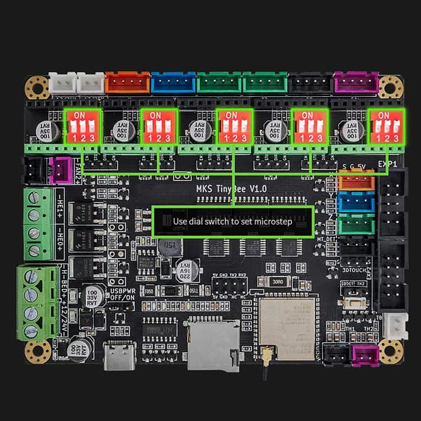 MKS TinyBee Moderkort ESP32-Wroom-32U 8M Flash ESP32-D0WD-V3 Chip Dubbel 32bit
