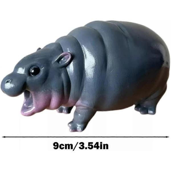 Moo Deng Leksak, Moo Deng Flodhäst, Studsande Gris Pygmé Flodhäst Staty, Flodhäst Resin Figur