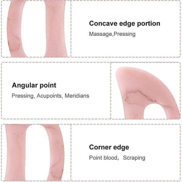 Denew (ruusu) Gua Sha -kasvohoito, Gua Sha, Gua Sha Jade, Gua Sha -kehon hieronta, Gua Sha -kehon selluliitin vastainen, Gua Sha -hierontaväline, Gua Sha -kehon selluliitti