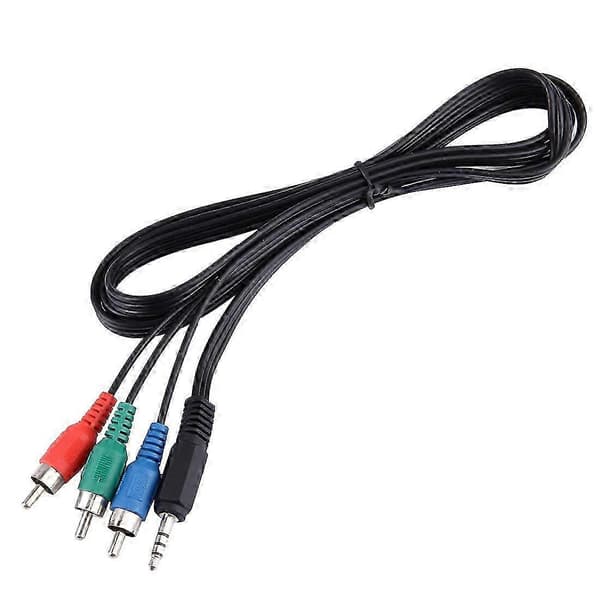 1,5 m 3,5 mm Jack til RGB komponent videokabel til HD-lyd- og videoforbindelse
