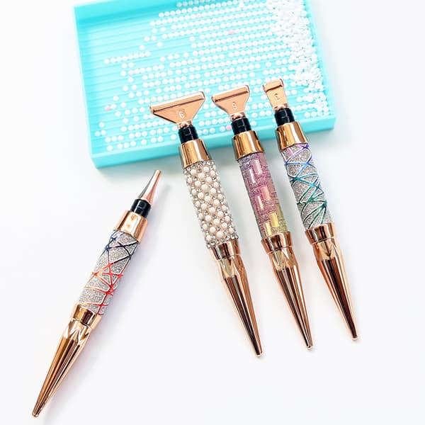 3 diamantprikpenne, multifunktionelt DIY metalsæt til 5D diamantbroderi