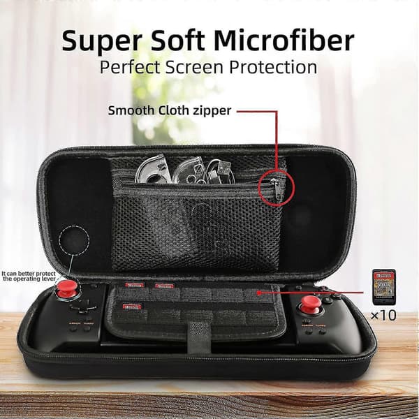 Bærbar Hard Shell Opbevaringskasse til Hori Split Pad Pro med 10 Spil Slots