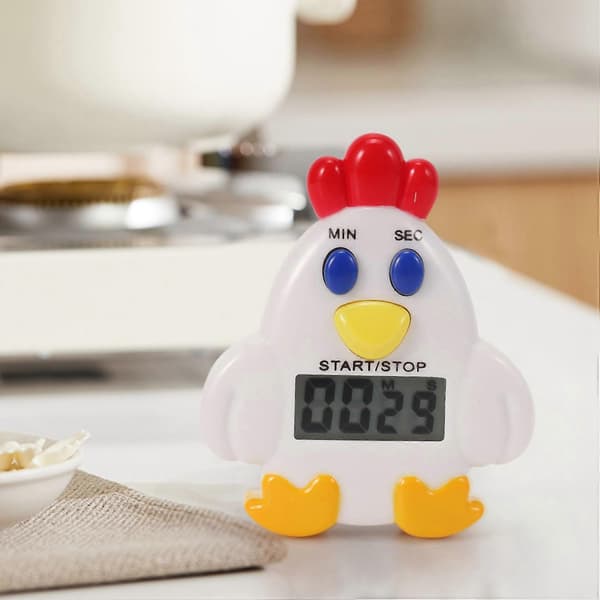 Kjøkken LCD Digital 99 Minutter 59 SEK Nedtelling Klips Høne Alarm Timer Verktøy