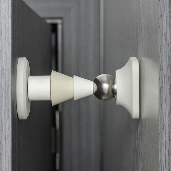 Magnetisk Silikone Dørstopper, Væg- og Gulvmontering, Lydløs Dørstopper, Flere Farver, Stor