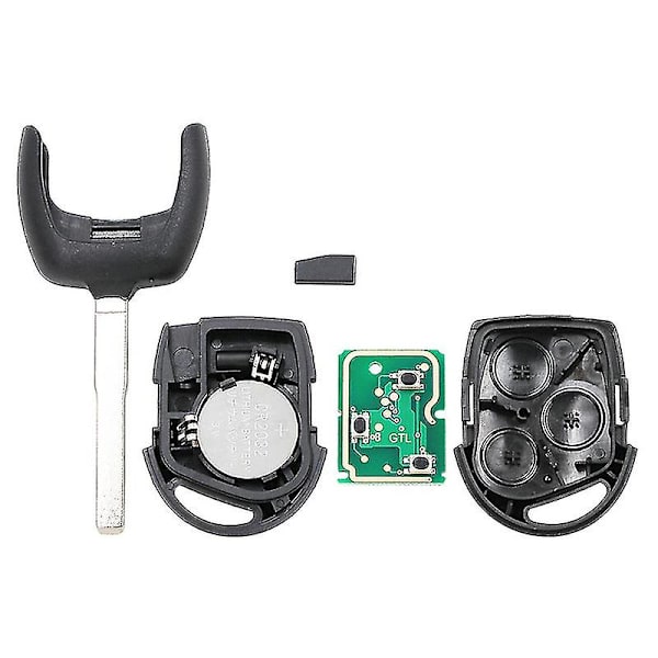 3-knapps fjernkontrollbilnøkkel 433Mhz for Ford Focus Fiesta Fusion C-Max for Mondeo Galaxy C-Max S-Max med 4D63 Chip HU101 Yalo