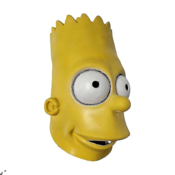 The Simpsons Bart Mask Halloween Högkvalitativ Latex Kostym Mask