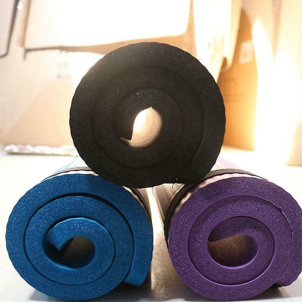 15 mm tjock yogamatta komfortskum knä armbågsmattor för träning Yoga Pilates inomhuskuddar Fitness-lila