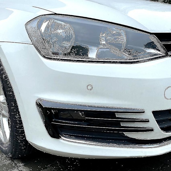 Til Golf 7 Mk7 2014 2015 2016 2017 Forlygtegitter Forlygteøjenbryn Dæksler Sort