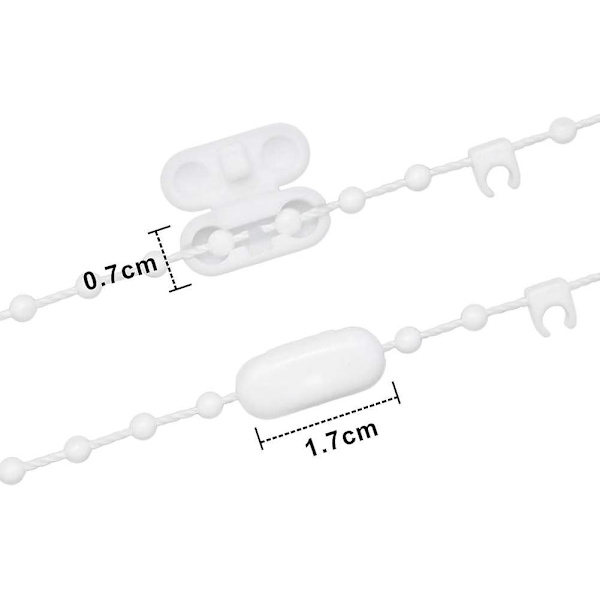 20m Pystylamellin Ketju - Pystylamellin Tarvikkeet Ja 5 Lamellilanka Liitintä - Pystylamellin Alaketju 89mm Lamelleille Eph