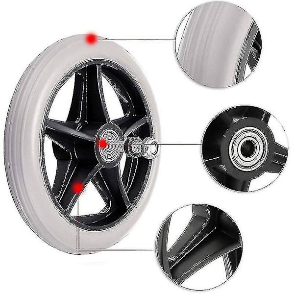 2 stk. 6 tommer Hjul til Rullestol - Gummihjul - Udskiftning - Rollator - Anti-slip - Udskiftning - Hjul - Rullestol - Udskiftning - hy