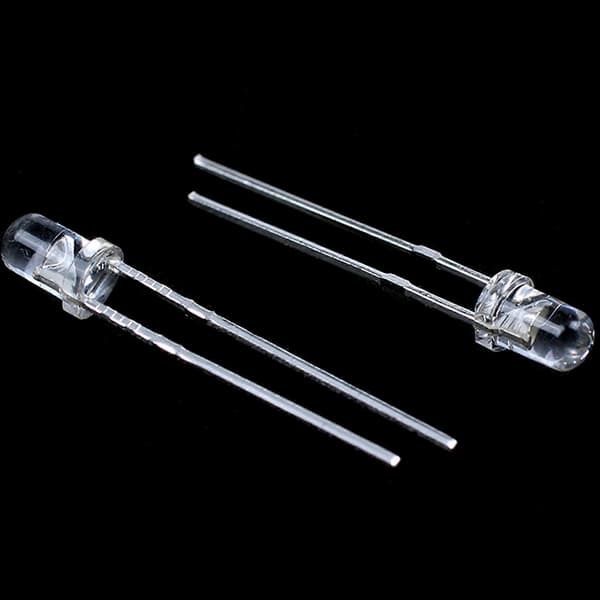 40 stk 3mm Hvit LED Lampe Lysdiode DC 2.5V-3V