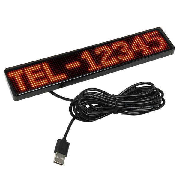 LED Matrise Panel 12x72 Prikker Bluetooth APP Kontroll Programmerbar Rullende LED Skilt for Butikk Bil Bar Hotell