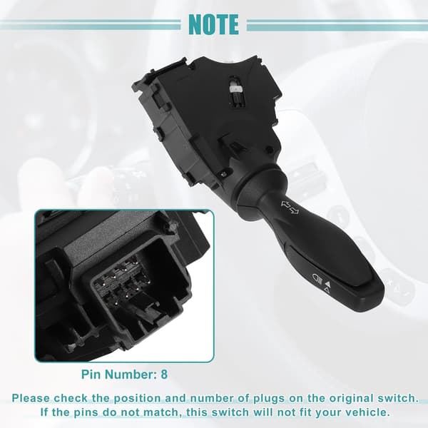 Velegnet til indikatorafbryder Multifunktionel kombinationsafbryder Velegnet til Ford Fiesta MK7 2011-2019 8A6T-13335-AD -