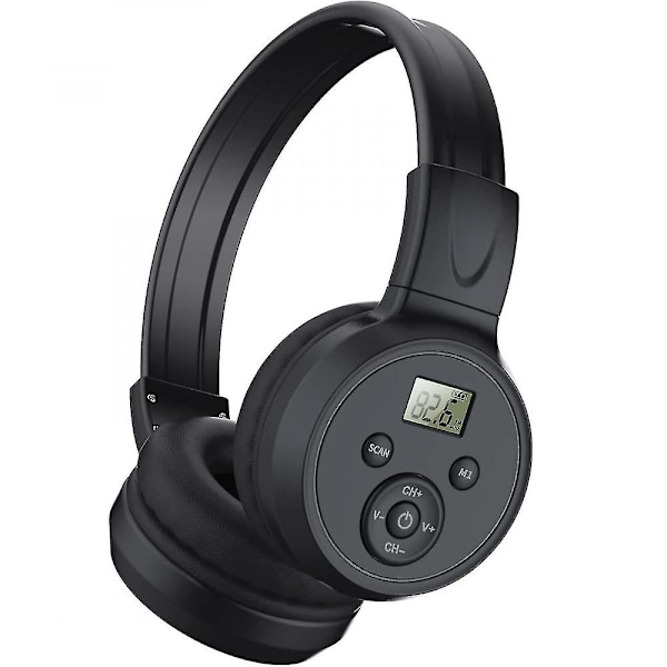 FM Radio Hodetelefoner Best Mottak Foldbar FM Headset Radio FM 50-108mhz N3 YX[