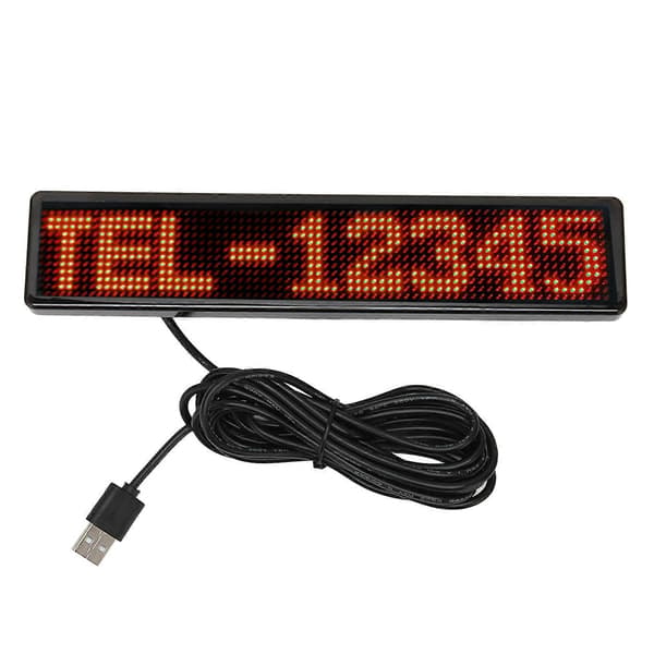 LED Matrise Panel 12x72 Prikker Bluetooth APP Kontroll Programmerbar Rullende LED Skilt for Butikk Bil Bar Hotell