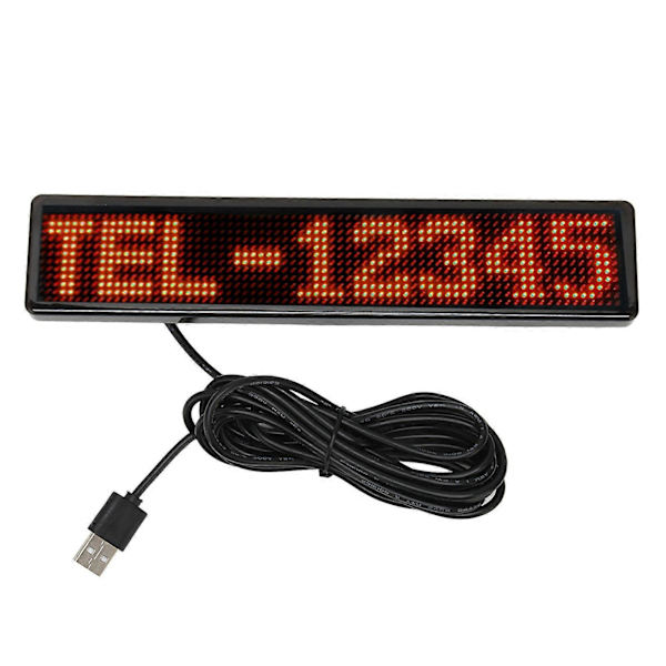 LED Matrix Panel 12x72 Prickar Bluetooth APP Kontroll Programmerbar Scrollande LED Skylt för Butik Bil Bar Hotell