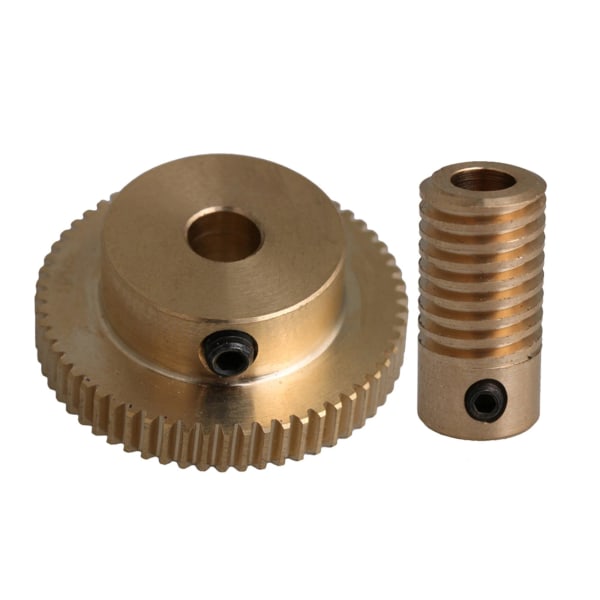 0.5 Modulus 5mm Hole Dia Brass Worm Gear Shaft Gear Wheel of 60 T