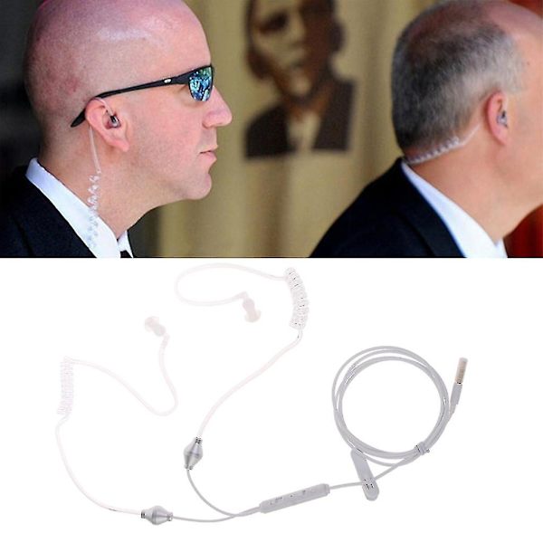 Stereo Air Tube Trådbunden Hörlurar Anti-strålning Binaural Headset Brusreducering