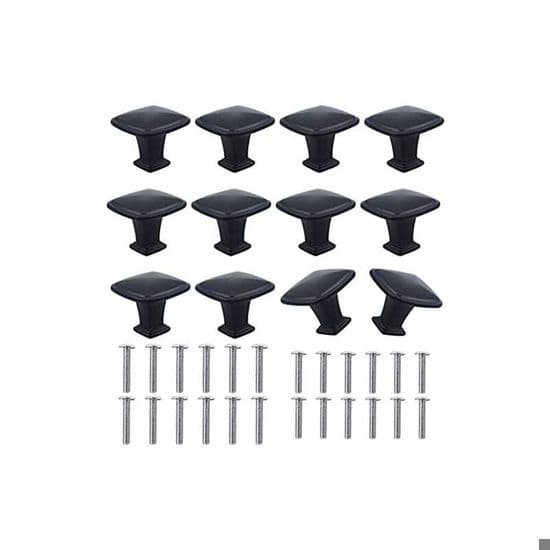 Skåpsknoppar - LARGEIGHT - 30 mm - Aluminiumlegering - Svart - Förpackning med 12